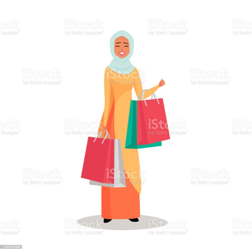 Detail Kartun Muslimah Shopping Nomer 51