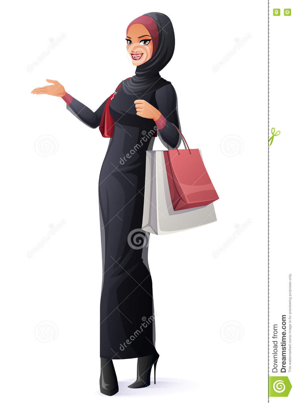 Detail Kartun Muslimah Shopping Nomer 55