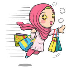 Detail Kartun Muslimah Shopping Nomer 7