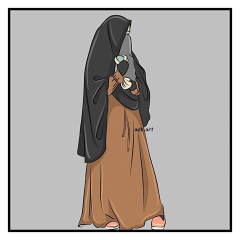 Detail Kartun Muslimah Syari Nomer 49