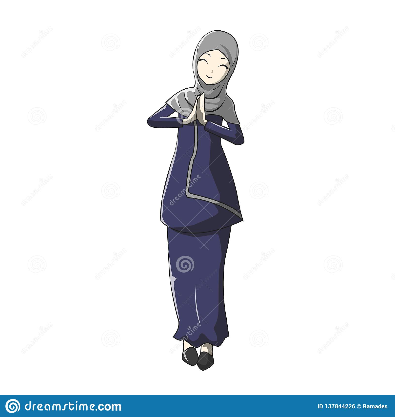 Detail Kartun Muslimah Vector Nomer 4