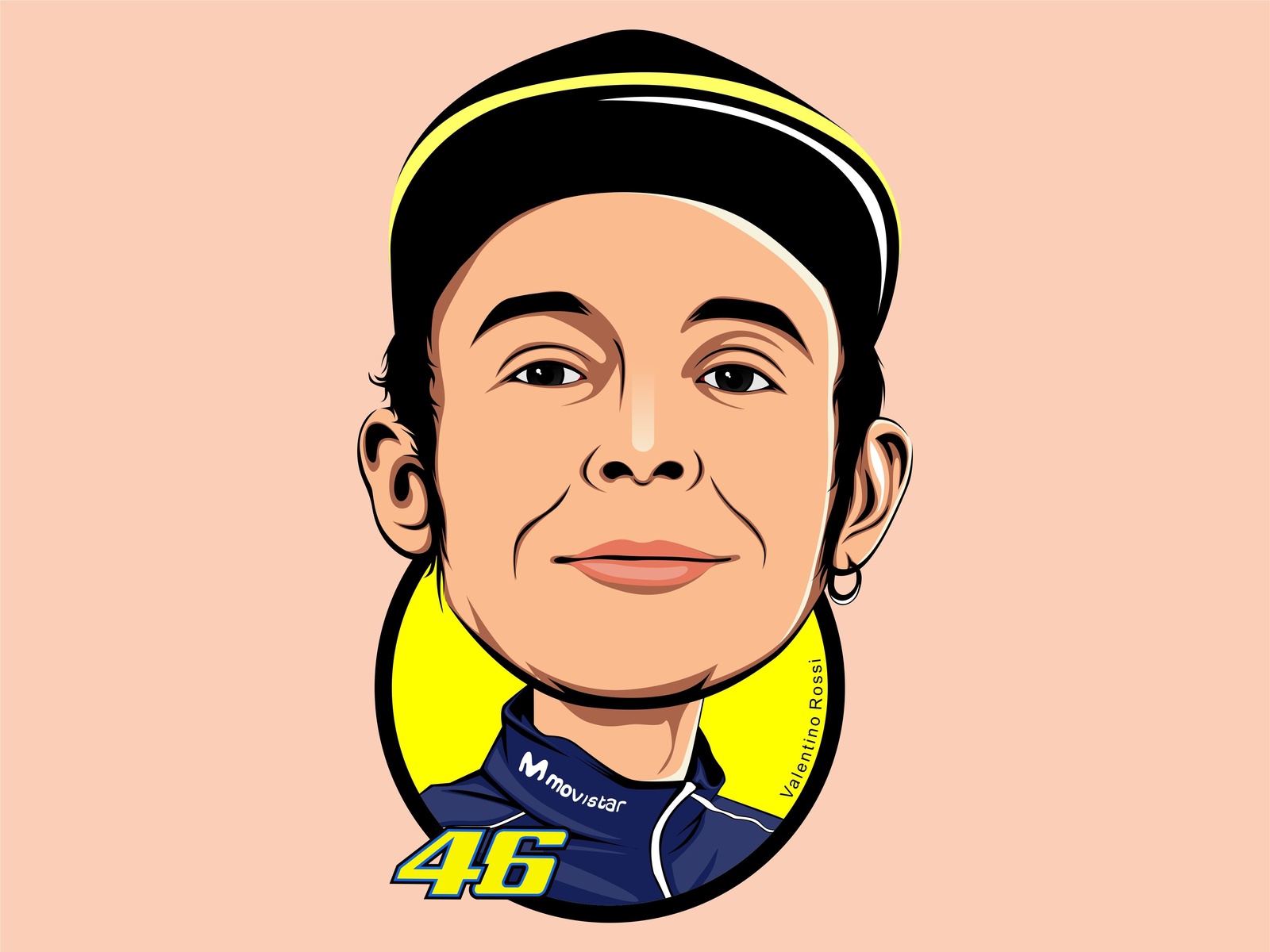 Detail Kartun Valentino Rossi Nomer 14