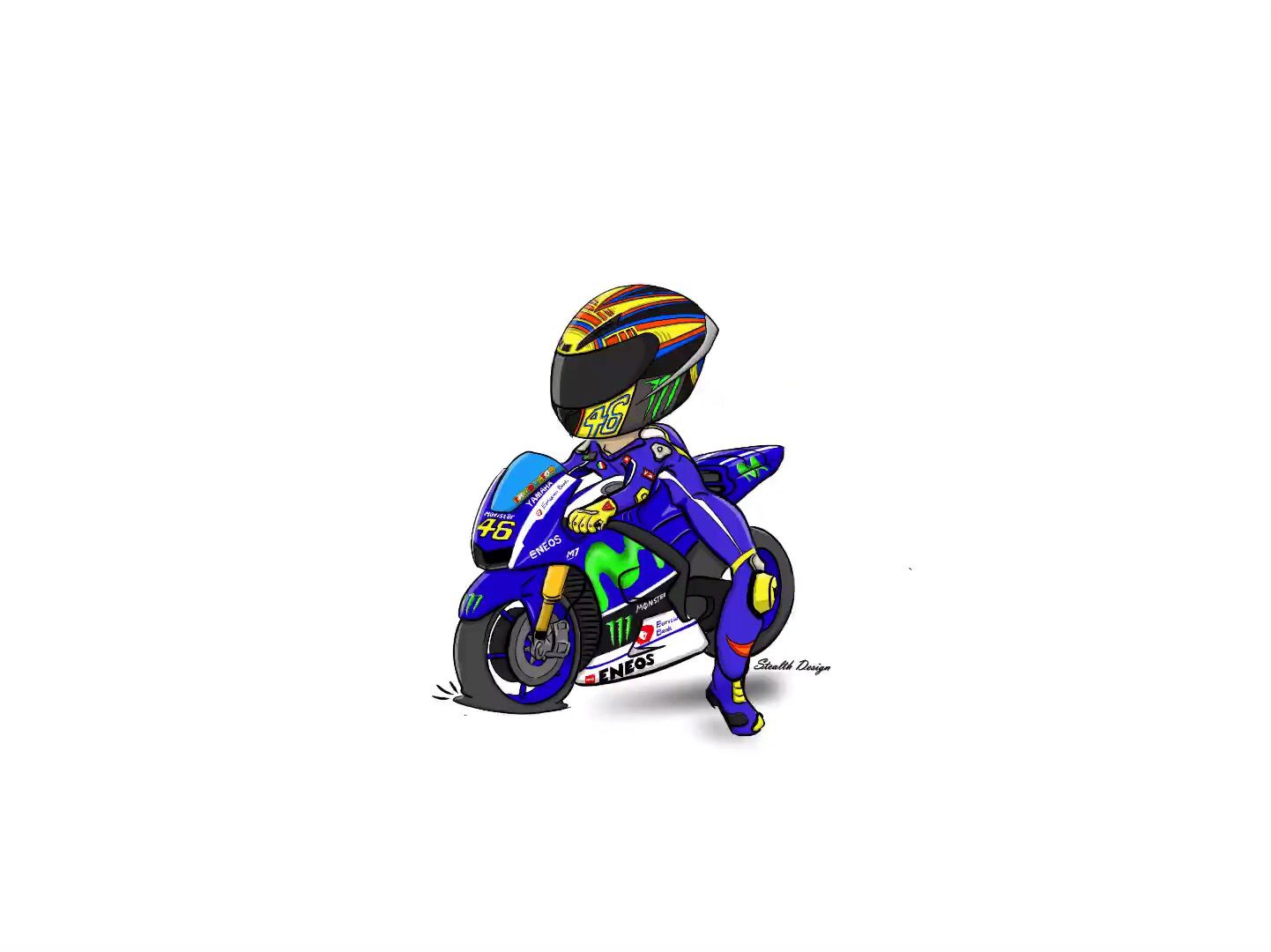 Detail Kartun Valentino Rossi Nomer 40