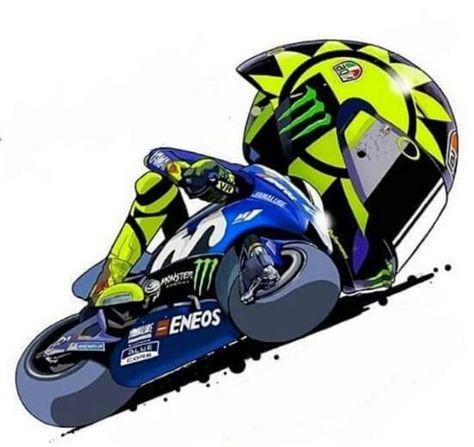 Detail Kartun Valentino Rossi Nomer 10