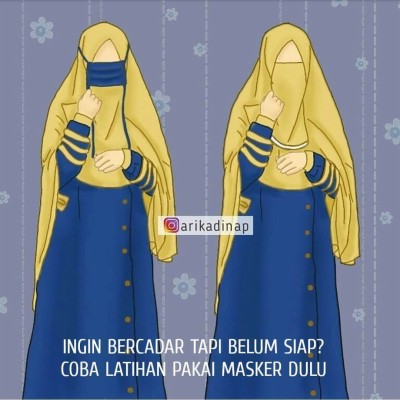 Detail Kartun Wanita Muslimah Bercadar Nomer 33