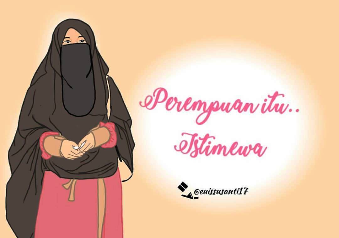 Detail Kartun Wanita Muslimah Bercadar Nomer 45