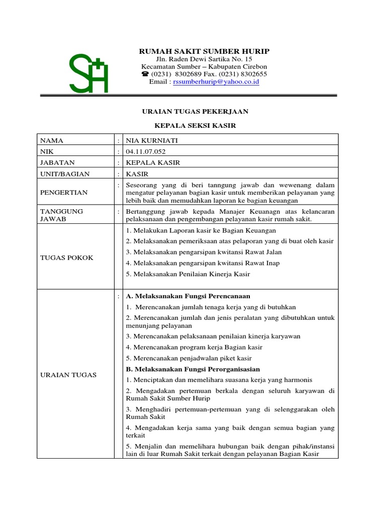 Detail Kasir Rumah Sakit Nomer 41