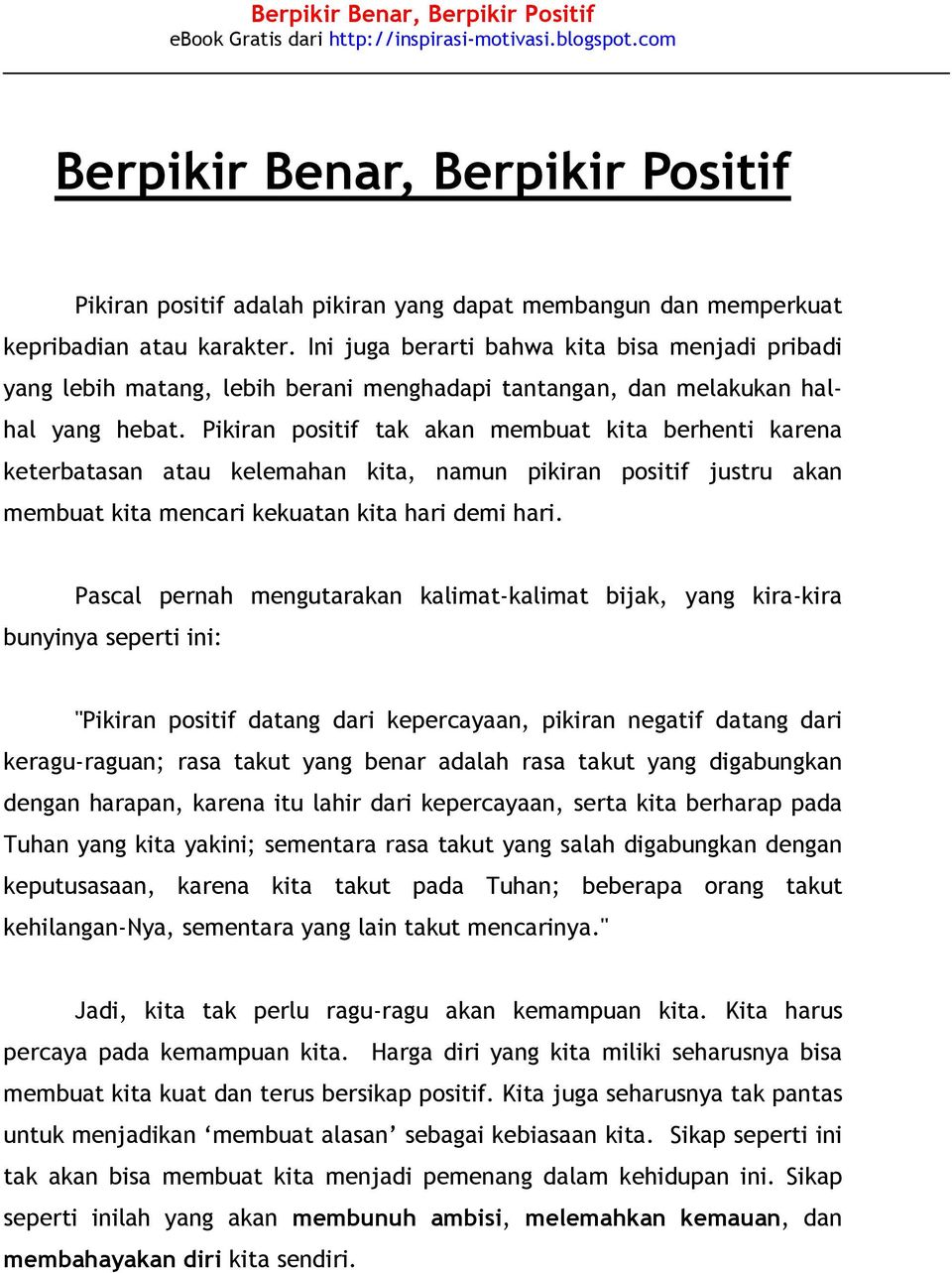 Detail Kata Bijak Tentang Berpikir Positif Nomer 55