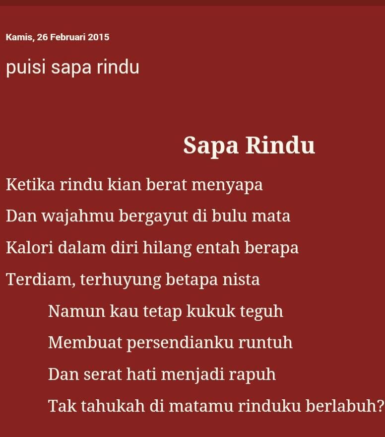 Kata Dalam Puisi - KibrisPDR