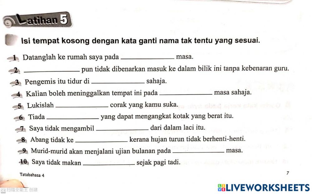 Detail Kata Ganti Tak Tentu Nomer 3