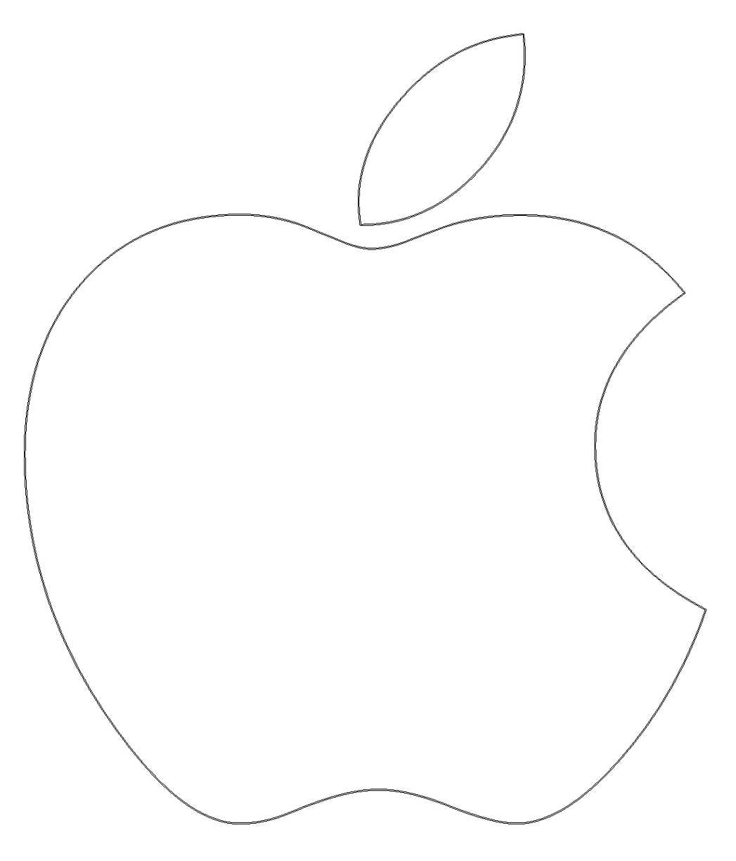 Detail Apple Logo White Nomer 43
