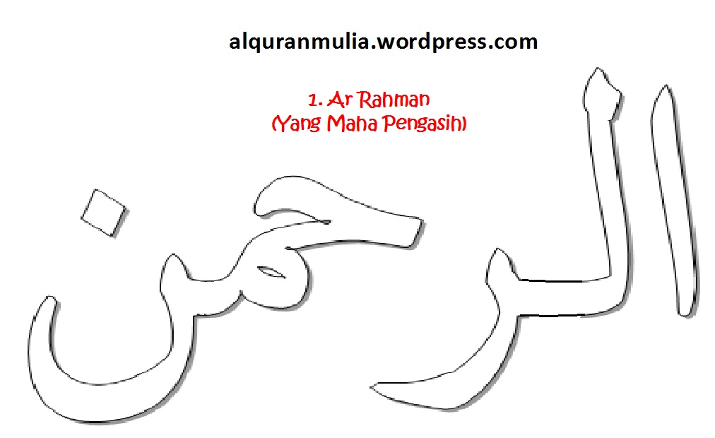 Detail Ar Rahman Kaligrafi Nomer 7