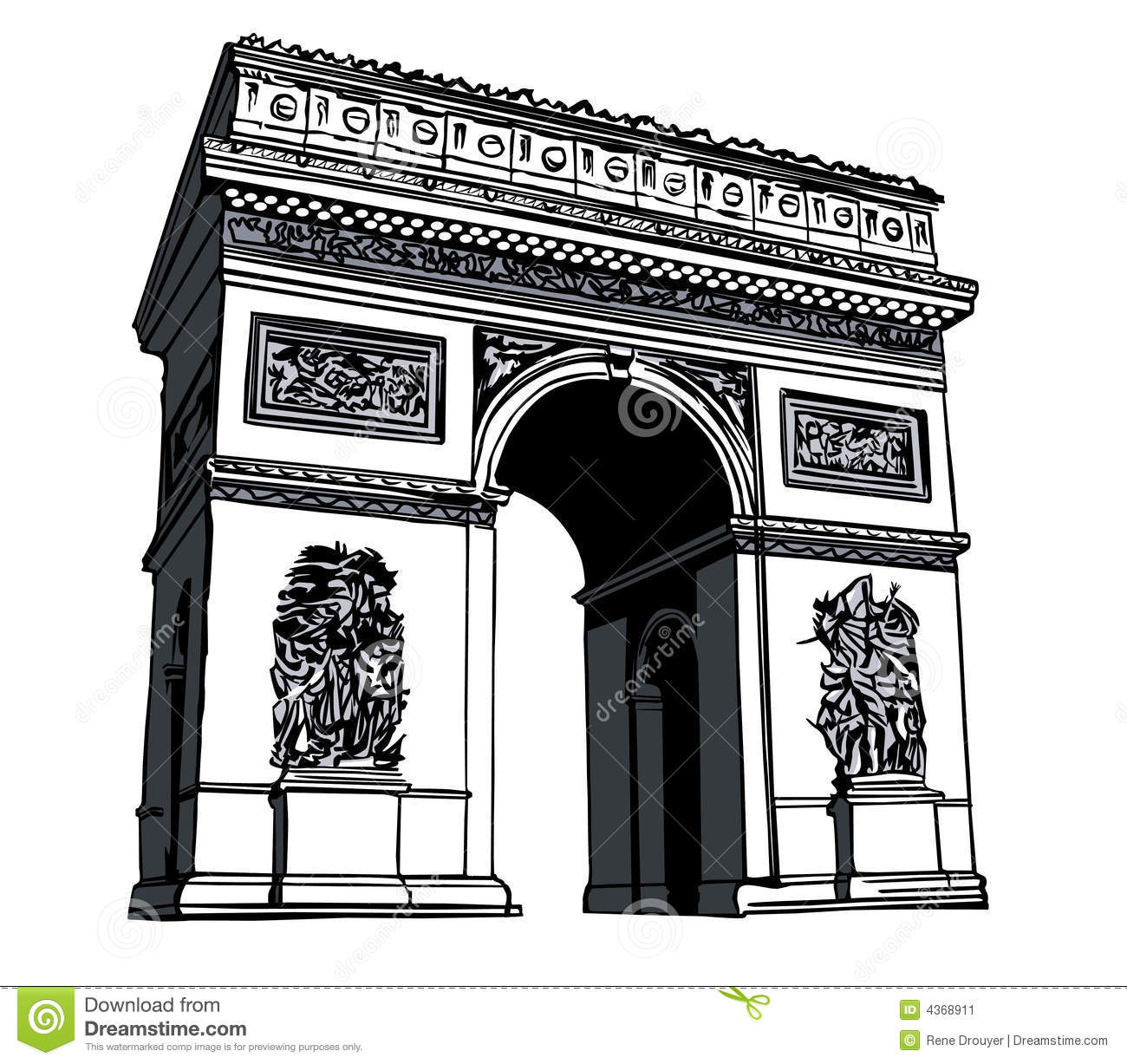 Detail Arc De Triomphe Vector Nomer 12