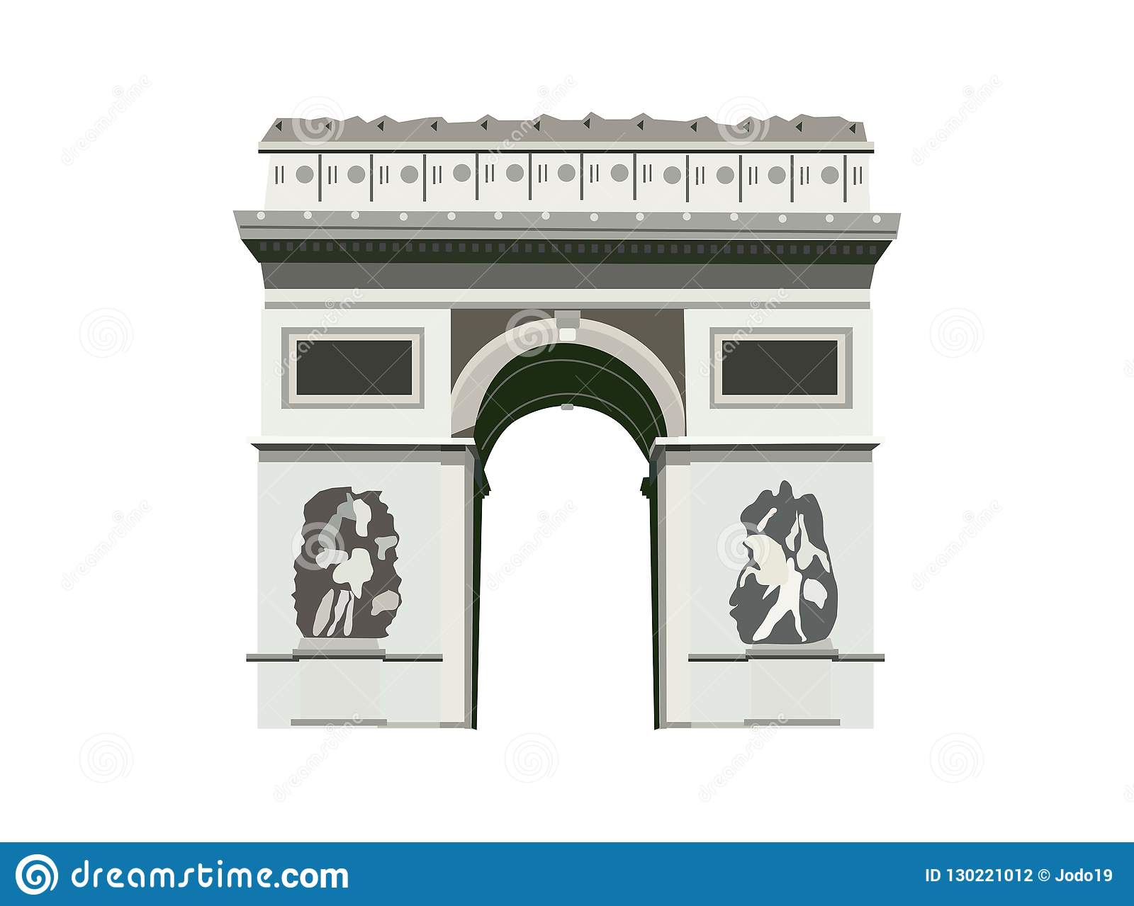 Detail Arc De Triomphe Vector Nomer 23