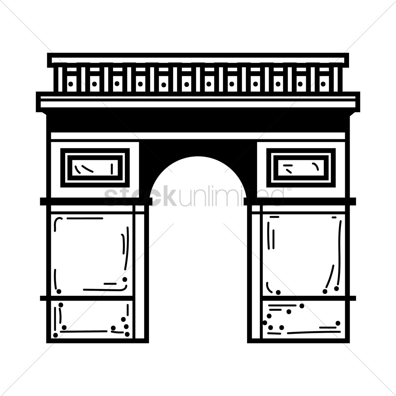 Detail Arc De Triomphe Vector Nomer 27