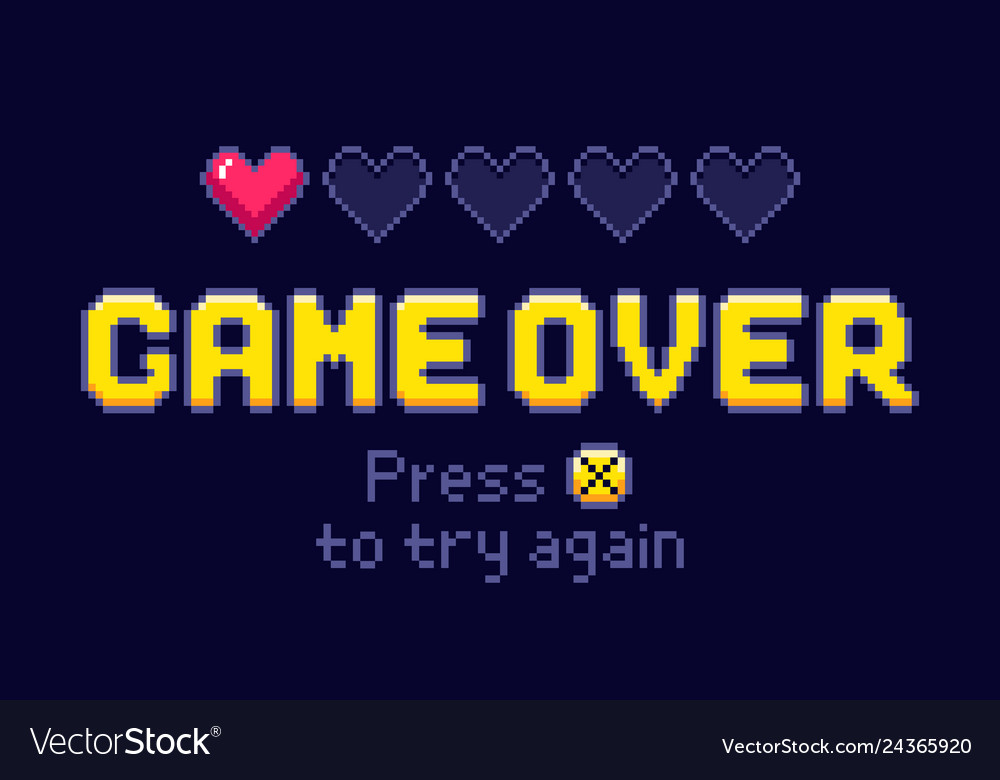 Detail Arcade Game Over Screen Nomer 2