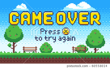 Detail Arcade Game Over Screen Nomer 12