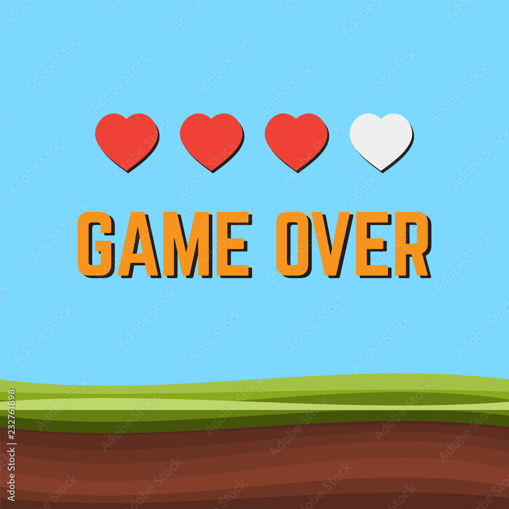 Detail Arcade Game Over Screen Nomer 32