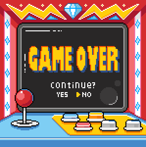 Detail Arcade Game Over Screen Nomer 34