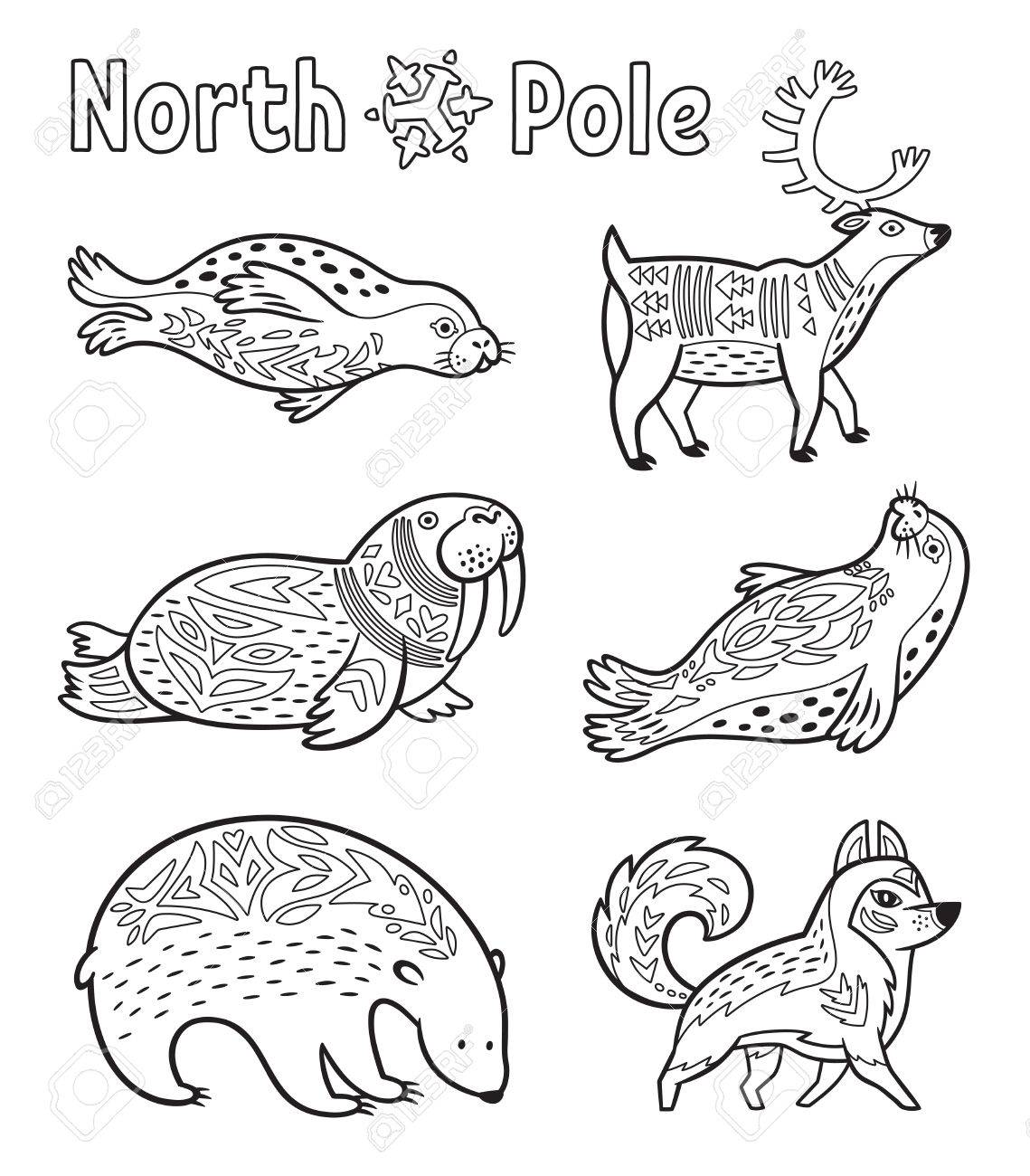 Detail Arctic Animals Clipart Black And White Nomer 18