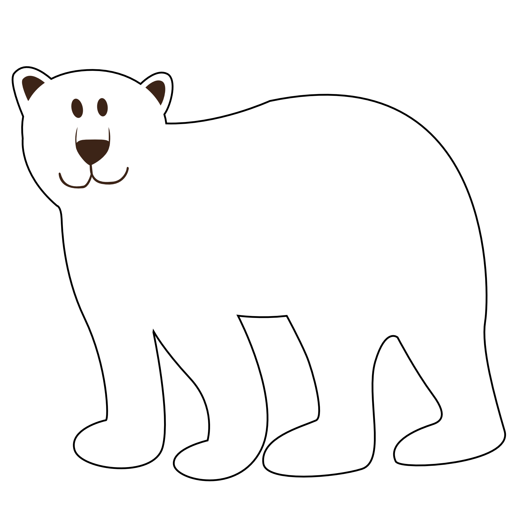 Detail Arctic Animals Clipart Black And White Nomer 29