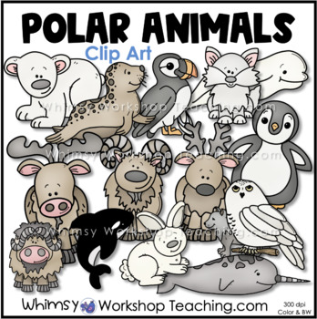 Detail Arctic Animals Clipart Black And White Nomer 44