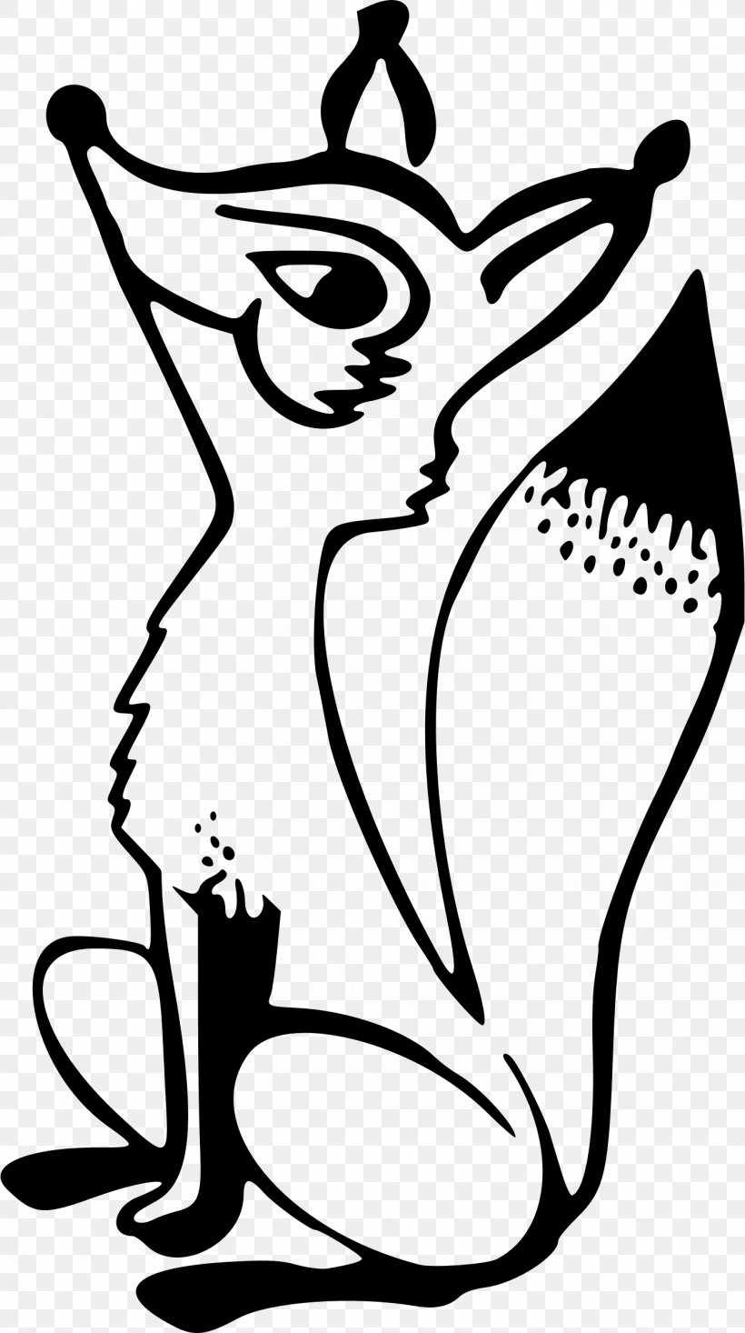 Detail Arctic Fox Clipart Black And White Nomer 25