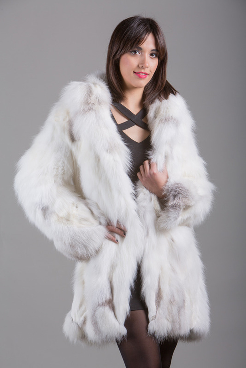 Detail Arctic Fox Fur Coat Nomer 2