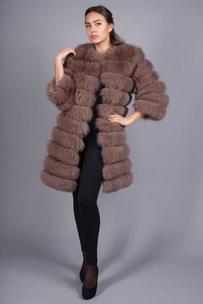 Detail Arctic Fox Fur Coat Nomer 24