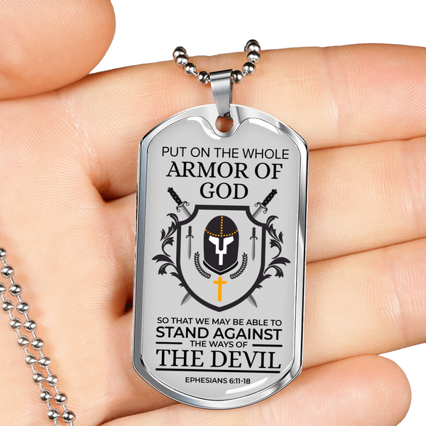 Detail Armor Of God Dog Tag Necklace Nomer 20