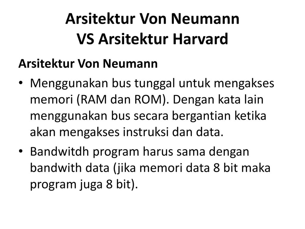 Detail Arsitektur Von Neumann Dan Harvard Nomer 29