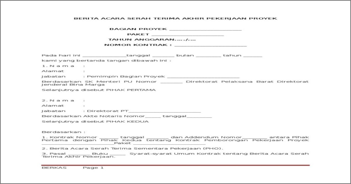 Detail Artikel Contoh Surat Serah Terima Pekerjaan Nomer 21