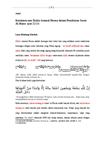 Detail Asmaul Husna Dalam Surat Al Hasyr Ayat 22 24 Nomer 28