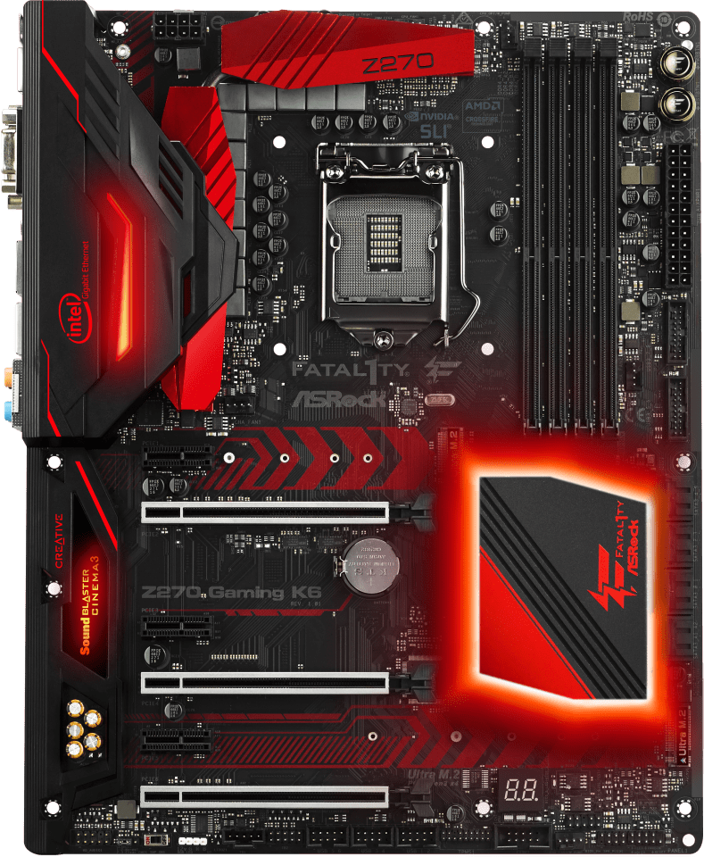 Detail Asrock Fatal1ty Z270 Gaming K6 Lga1151 Z270 Ddr4 Nomer 3