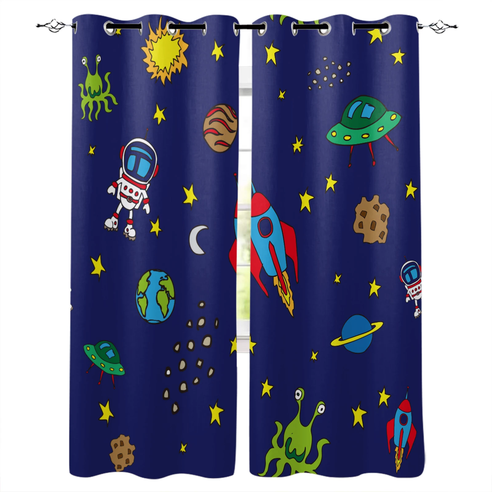 Detail Astronaut Curtains Nomer 16