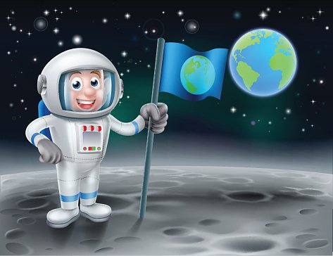 Detail Astronaut On Moon Clipart Nomer 12