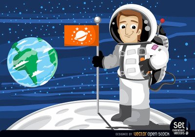 Detail Astronaut On Moon Clipart Nomer 19