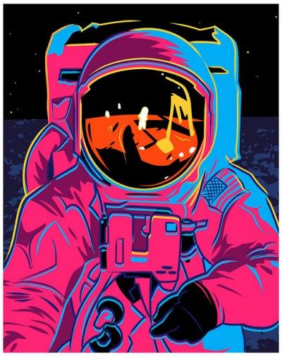 Astronaut Pop Art - KibrisPDR