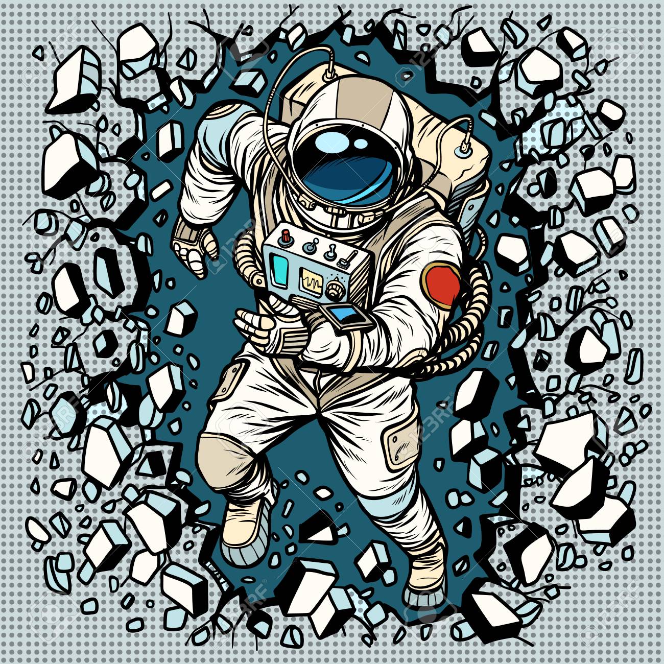 Detail Astronaut Pop Art Nomer 36