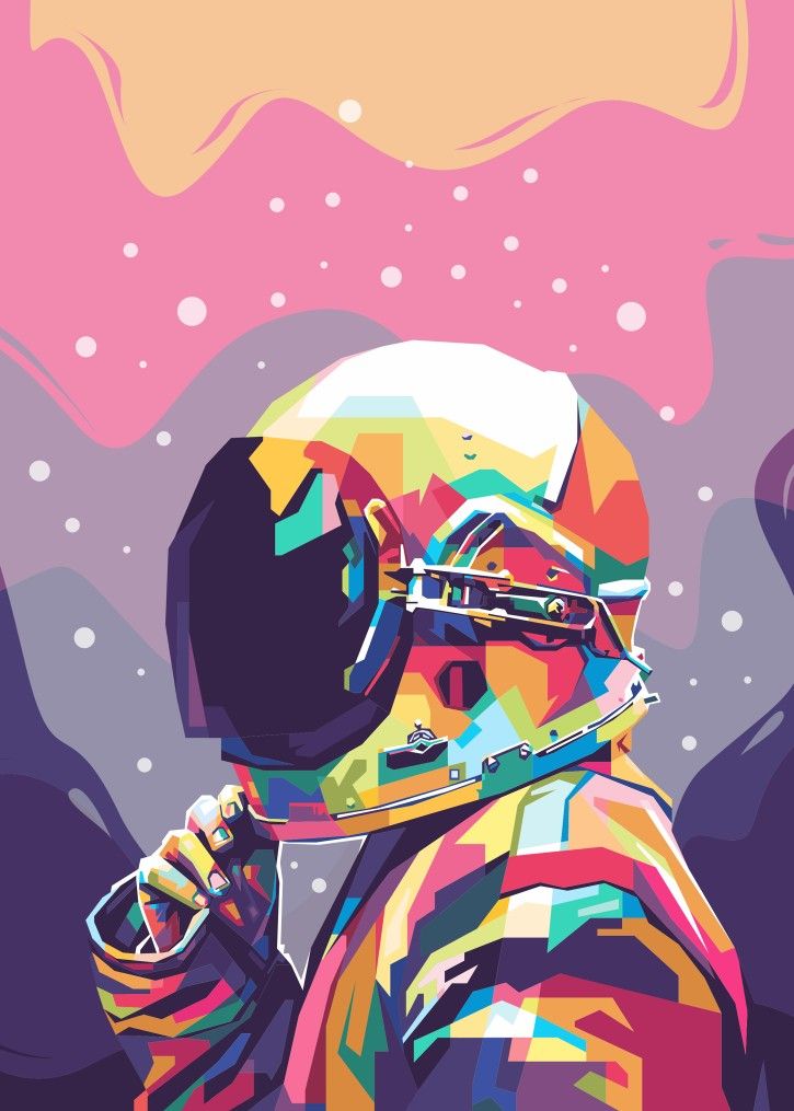 Detail Astronaut Pop Art Nomer 48