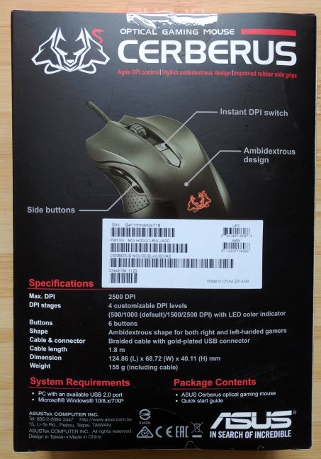 Detail Asus Keyboard Cerberus Mouse Nomer 52