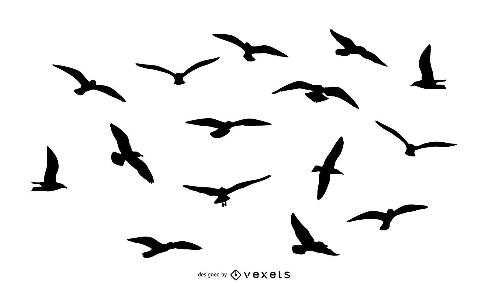 Detail Fliegender Vogel Silhouette Nomer 10