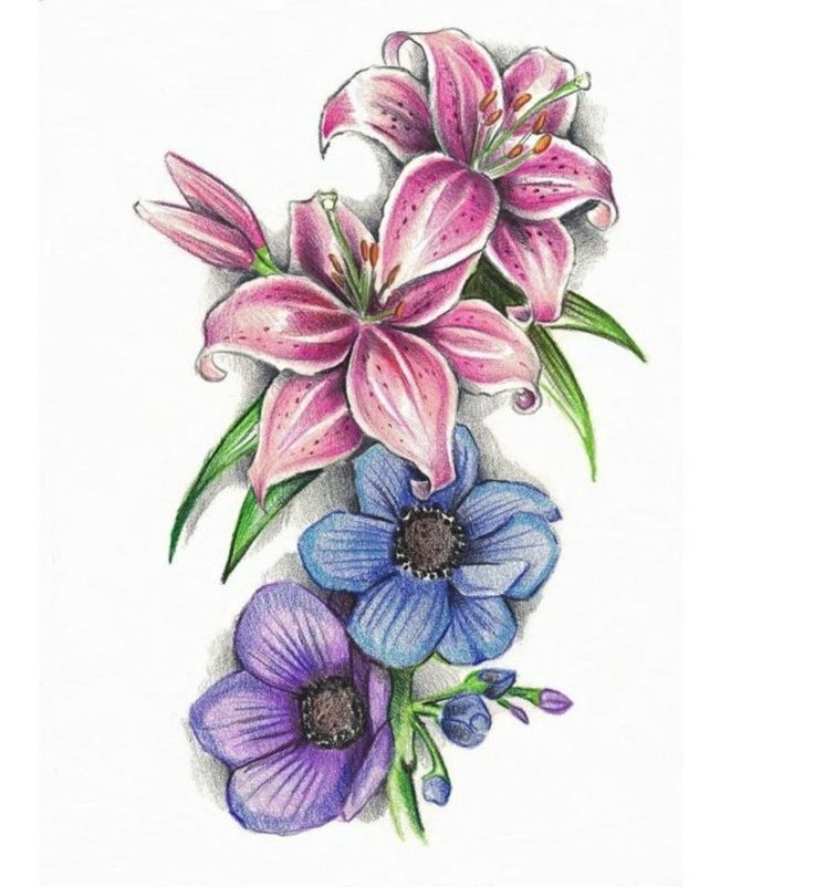 Detail Realistic Tattoo Blumen Nomer 5