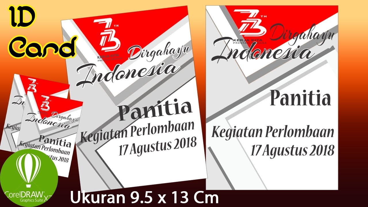 Detail Desain Name Tag Panitia 17 Agustus Nomer 13