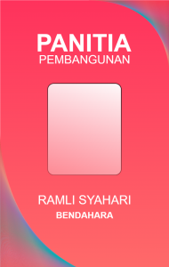 Detail Desain Name Tag Panitia 17 Agustus Nomer 15