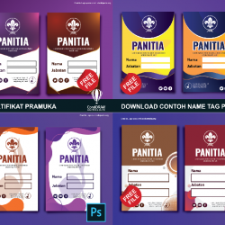 Detail Desain Name Tag Panitia 17 Agustus Nomer 37