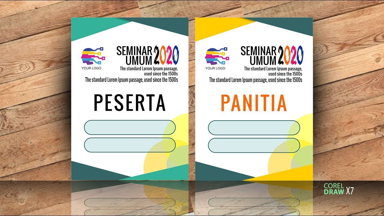 Detail Desain Name Tag Panitia 17 Agustus Nomer 53