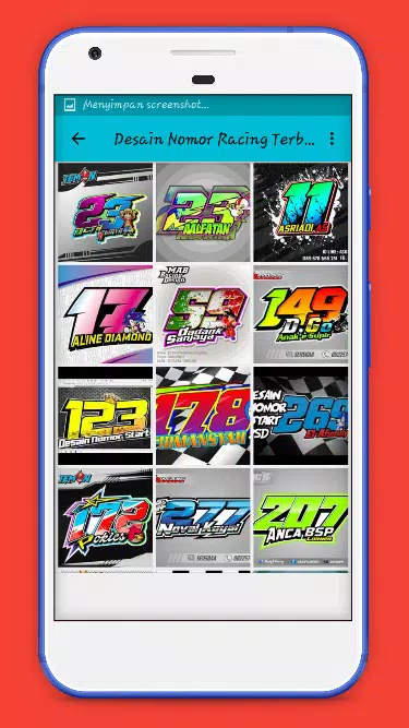 Detail Desain Nomor Balap Nomer 54