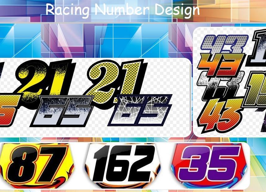 Detail Desain Nomor Racing Nomer 8