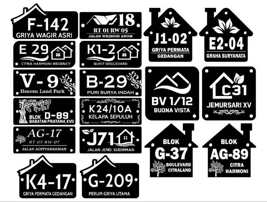 Model Nomor Rumah Terbaru